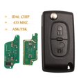 thumbnail image 2 of Jingyuqin-llave de coche remota ASK/FSK 434Mhz, 2 botones, para Citroen C4, C5, C6, C8, Xsara, Picasso, Peugeot 107, 207, 307, 308, CE0536/0523, 2 of 4