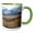 Green/White, variant on 3drose, Some Mountains in Ogden Utah with Snow on Top and a Creek, 11oz Magic Transforming Mug
