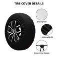 thumbnail image 2 of Sikiie Rose Flowers PVC Leather Spare Tire Wheel Cover Spare Tire Cover, for Car Truck SUV Camper Trailer Universal Fit(14-17in)-14 inch, 2 of 6