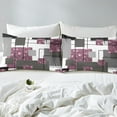 thumbnail image 4 of YST Abstract Geometric Sheet Set For Girls Full Pink Glitter Bling Sequins Check Bed Sheets,Black Grey Stripes Grids Sheets Starry Sky Geometry Fitted Sheet + Flat Sheet + 2 Pillow Cases, 4 of 5