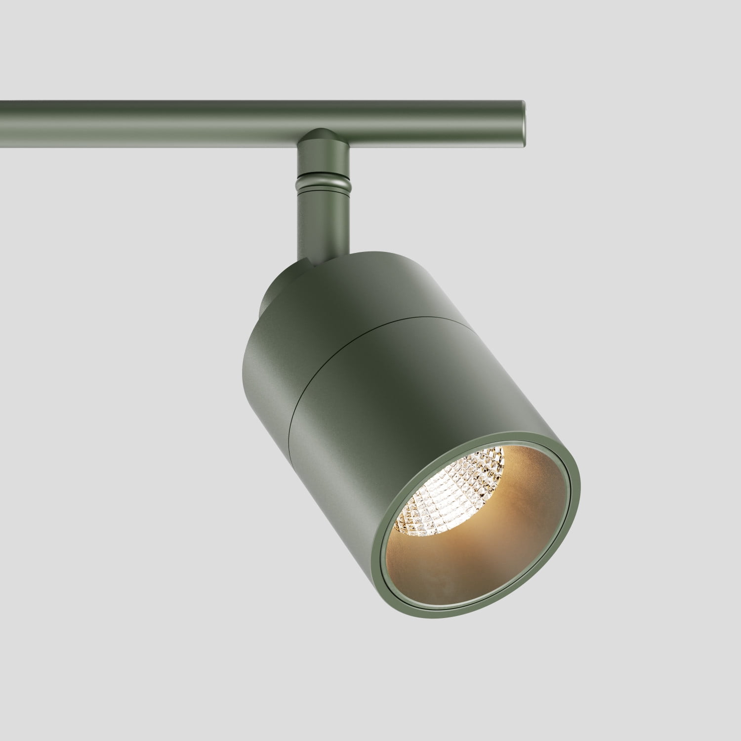 Shura Dark Olive 4-Light Track Light with Rotatable Heads, Integrated LED, 3000K, 3 ft.