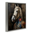 thumbnail image 4 of Stupell Industries Horse with Regal Clothing Animals & Insects Painting Gray Floater Framed Canvas Art Print Wall Art, 25 x 25, 4 of 10