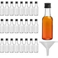 thumbnail image 1 of Mini botellas de licor (paquete de 24) - Botellas de alcohol vacías de plástico reutilizables de 50 ml con tapas de rosca negras y embudo de líquido para verter fácilmente, llenar botellas Vhermosa BST3035688, 1 of 3