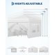 thumbnail image 2 of Garvee gazebo plegable de 3 x 3 m con 4 paredes laterales, estacas, cuerdas, sacos de arena y bolsa con ruedas para fiestas y patio, 2 of 9