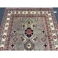 thumbnail image 4 of Kazak Gray Geometric 6X9 Handmade Wool Rug # 13658, 4 of 9