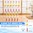 Wooden Slip Fishing Bobbers, 10-Pack Oval Balsa Floats for Crappie ...
