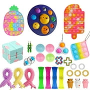 Angle View: Liliz Sensory Fidget Toys Set Novelty Stress Relief Toys Kit Pack of Planet Bubble Board Magic Cube