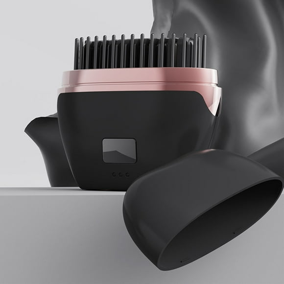 Cepillo alisador de cabello inalámbrico - Calentamiento rápido de 20 segundos, 3 configuraciones de temperatura, recargable, herramienta de peinado para escaldar el cabello, cepillo alisador