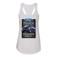 thumbnail image 2 of Ford Truck Parking Only Sign Gift for Owners of Ford Trucks | Womens Cars and Trucks Jersey Racerback Tank Top, White, Medium, 2 of 3