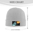 thumbnail image 3 of ZICANCN Knit Beanie Hat-Fire And Water Hands Winter Cap Soft Warm Classic Hats for Men Women Burn Flame, 3 of 8