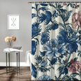 thumbnail image 2 of Autua Floral Print Baroque Shower Curtain Set with Hooks 100% Polyester 36"x72, 2 of 7