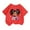 Red, variant on Curuila Kid Girls Tops Cartoon Print Crew Neck Short Sleeve Tee Summer Casual Loose T Shirt Black Size 2-4 Years