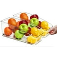 thumbnail image 6 of WholesHome Rolling Fridge Bin Container Organizer - Clear Design with Dividers & Handles for Kitchen and Pantry Storage - Efficiently Organize and Store, 6 of 7