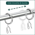 thumbnail image 4 of 60Pcs Gold Curtain Rings and 60 Pcs Curtain Drapery Pin Hooks,Gold Shower Curtain Hooks for Drapes,32mm Internal Diameter for Window, Shower Curtain, 4 of 6