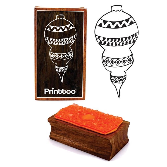 Printtoo Spinning Top Clipart Rectangular Wooden Rubber Stamp Block Scrap-Booking