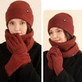 thumbnail image 5 of Discount European And American Winter Knitted Warm Gloves Hats Scarves Three Piece Set with Thick Velvet And Hat Deals, 5 of 5