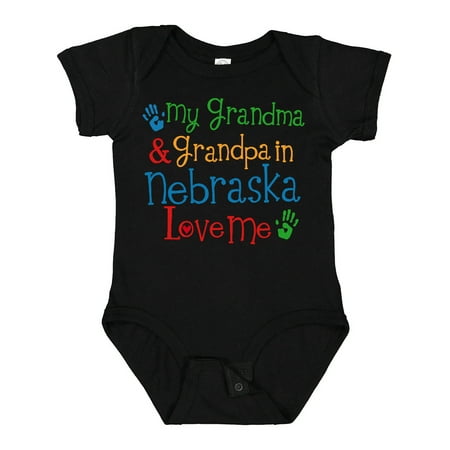 

Inktastic Nebraska Grandma Loves Me Boys or Girls Baby Bodysuit