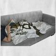 thumbnail image 5 of Tree House Soft Flannel Fleece Throw Blanket, Leafy Tree Branch and Little Bird Home, Cozy Plush for Indoor and Outdoor Use, 50" x 60", White Fawn Pale Khaki, by Ambesonne, 5 of 5