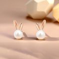thumbnail image 2 of LIFKOME 1 Pair For Women Studs Set In With White And Rabbit Head Style, 2 of 7