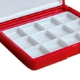 thumbnail image 6 of GUOOL Empty Watercolor Palette Box Paint Pallet Practical Portable Art Supplies Red Paint Palette Box for Artists Painters Students B 12grids, 6 of 7