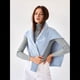 thumbnail image 5 of Suéteres Acanalados para Mujer, Lindos Suéteres de Punto de Cuello Alto, Ajustados y Cálidos Gris un Tamaño, 5 of 9