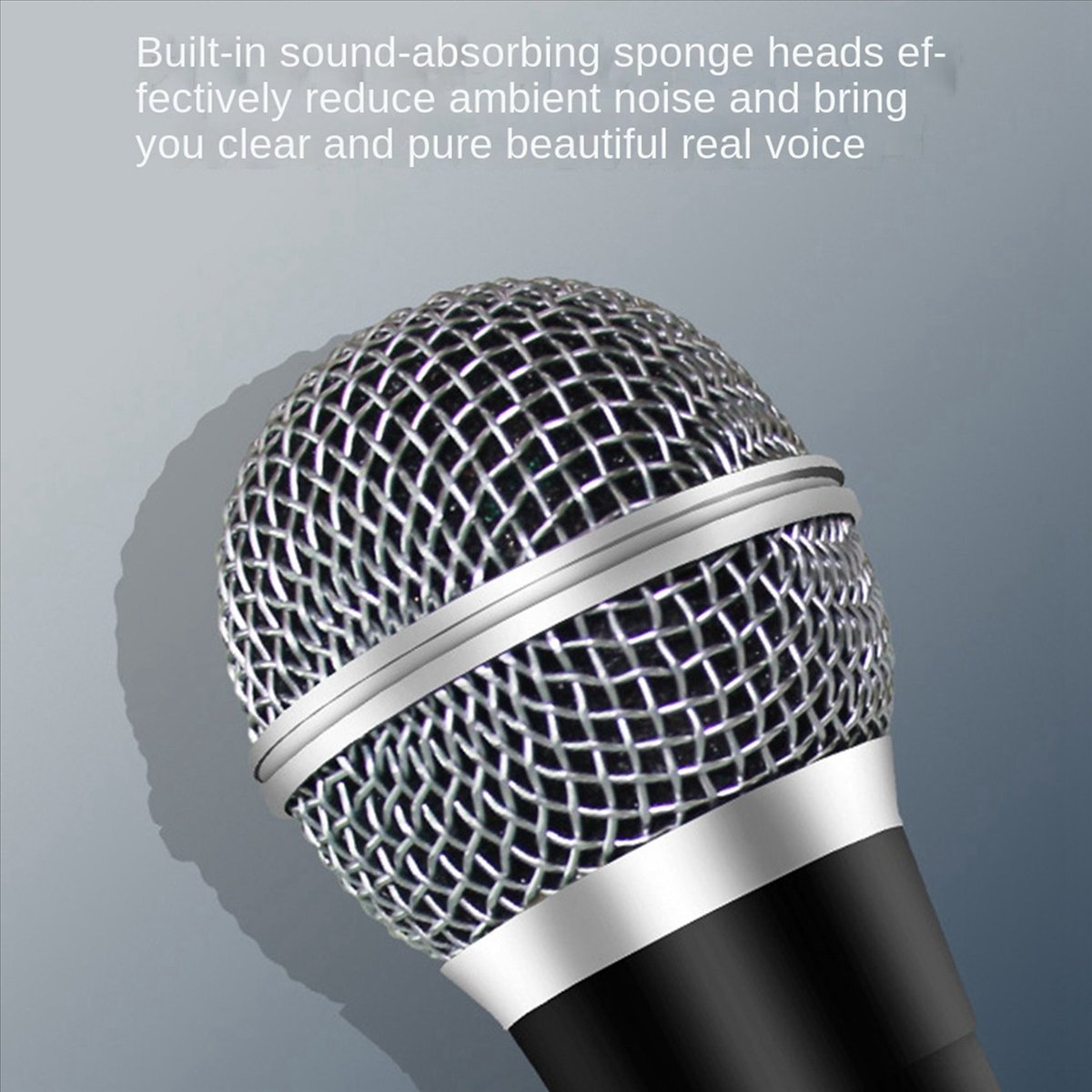 5X Handheld Professional Wired Dynamic Microphone Clear Voice Mic for Karaoke Vocal Music Performance