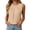C-Beige594, variant on DHFJKG Sleeveless Tank Top Women Dressy Summer Basic Tee Scoop Neck Solid Color Pleated Business Work Wear For Office Lady Versatile Tops