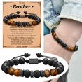 thumbnail image 7 of zttd fashion to my brother bracelet colorful natural stone beads card bracelet braided rope handmade stone woven bracelet jewelry gifts for women girls, 7 of 7