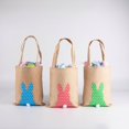 thumbnail image 3 of Dalrosia 6PCS Easter Bunny Bags Easter Bunny Baskets Jute Burlap Bunny Ear Tote Bags Baskets for Easter Egg Hunt, 3 of 4