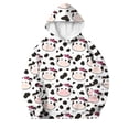 thumbnail image 2 of MKOSPLRT Kids Hoodie Cow Graphic Sweatshirt Girls Boys Lightweight Fall Graphic Pullover Tops Long Sleeve with Pocket 3-14 Years, 2 of 7
