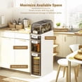thumbnail image 3 of Towallmark Slim Bathroom Storage Cabinet 4 Tier, Narrow Bathroom Cabinet with Drawers & Tissue Box, Plastic Waterproof Thin Storage Box for Narrow Spaces Kitchen, Laundry, Out of The Box(3+1Tier), 3 of 9