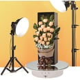 thumbnail image 5 of Display motorizado para tablero de circuito eléctrico 90 180 360 grados, carga 8 kg, diámetro 20 cm, con 5 fondos en PVC blanco, 5 of 5