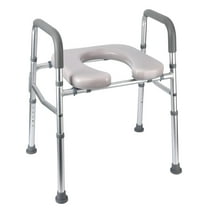 Kojooin Raised Toilet Seat - 350LB Capacity, Toilet Seat Risers for Seniors, Toilet Seat with Armrests, Comfortable Cushion, Durable Design