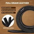 thumbnail image 4 of JASGOOD Genuine Leather Belt for Men Handmade Heavy-Duty Work Belt for Jeans Pants Holiday Gifts, 4 of 9