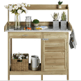 thumbnail image 5 of Yaheetech Outdoor Garden Potting Bench Table with Storage Cabinet, Drawer & Open Shelves, 5 of 8