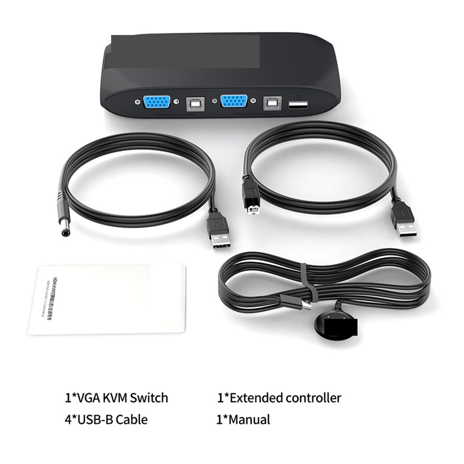 4X1 VGA KVM Switch 1080P Video Switcher 4 In 1 Out Computer Laptop Share Monitor Mouse Keyboard Printer ,Unparalleled Video Performance