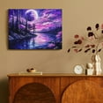 thumbnail image 4 of Yiluyinqing Moon Trees Space Art Modern Canvas Wall Decor, Ready To Hang Room Home Art Decor 16x12in, 4 of 6