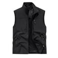 thumbnail image 3 of UVEASISHA Hiking Vest for Men Big and Tall Lightweight Cargo Vest Mesh Lined Quick Dry Fishing Waistcoat Full Zip Sleeveless Travel Jackets with Pockets Black XL, 3 of 5