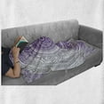thumbnail image 6 of Grey and Purple Soft Flannel Fleece Throw Blanket, Eastern Traditional of Cosmos Pattern Boho Ombre Mandala Design Print, Cozy Plush for Indoor and Outdoor Use, 70" x 90", Purple White, by Ambesonne, 6 of 6