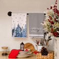 thumbnail image 2 of Christmas Kitchen Towels Set of 2,Blue Xmas Tree Snowflake Dish Towels 18x26 Inch Drying Dishcloth,Farmhouse Home Decoration, 2 of 6