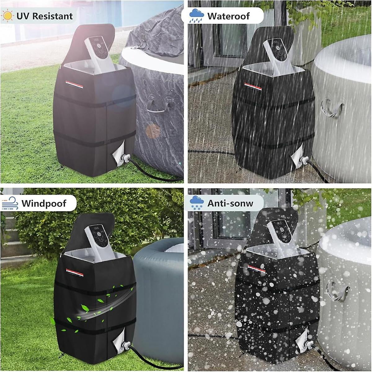 Housse De Table De Jardin Ronde, Housse De Jacuzzi, Housse De Meubles De Jardin Imperméable Et