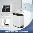 thumbnail image 6 of Dkelincs 1.3 Gallon (5 L) Step Trash Can with Lid Bathroom Garage Can Small Trash Bin Stainless Steel for Small Spaces, White, 6 of 8