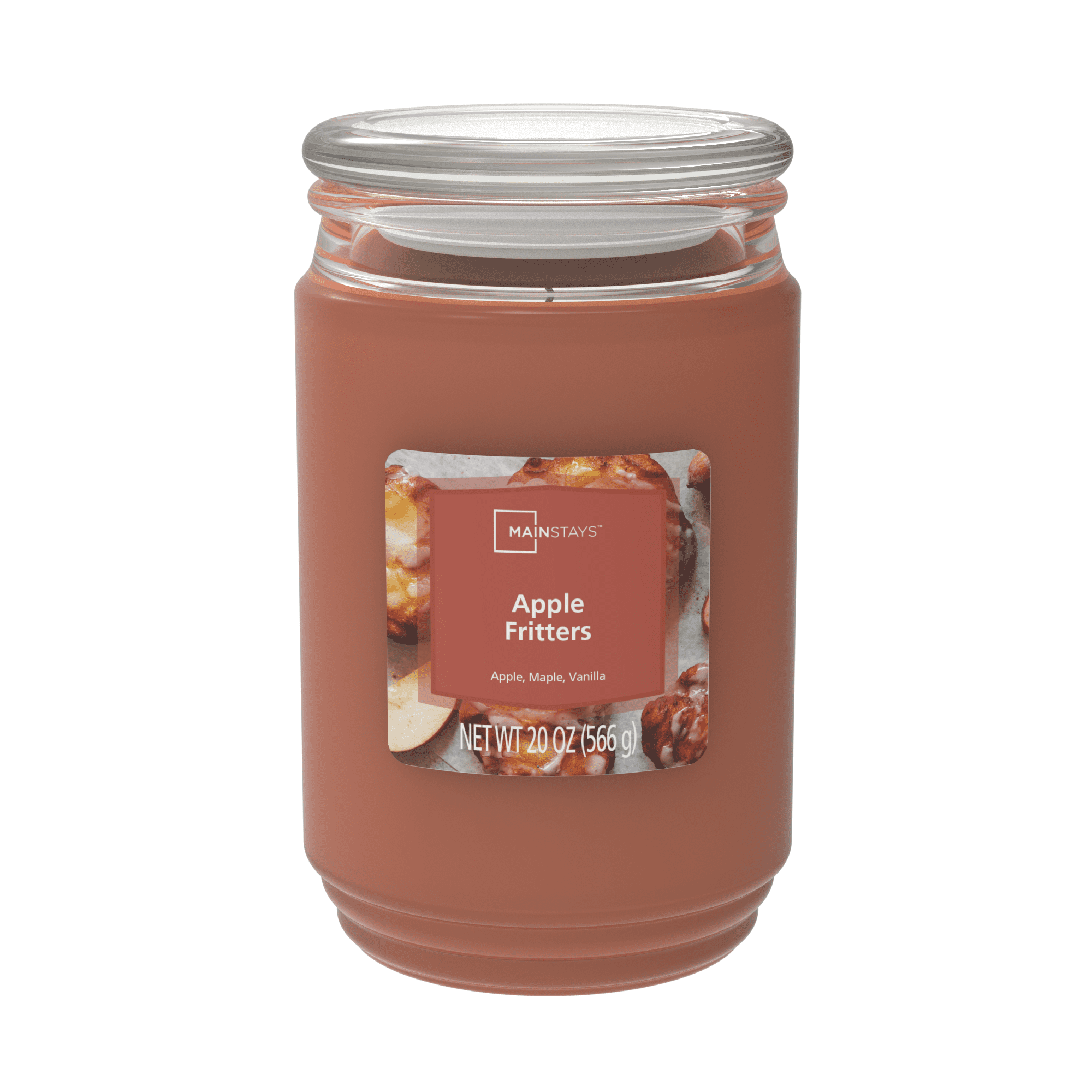 Mainstays Apple Fritters Single-Wick Glass Jar Candle, 20 oz.