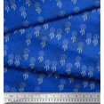 thumbnail image 2 of Soimoi Blue Rayon Fabric Star Tetrahedron Geometric Printed Fabric 1 Yard 58 Inch Wide, 2 of 3