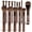 Coffee Brown, variant on 14- Makeup Brush Set with  Ferrule-  Synthetic Makeup Brushes Kit Foundation  Brush Eye Shadow for Beginners & Professionals(Dark Coffe)