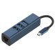 thumbnail image 1 of Tarjeta de red HUB USB 3.0 2.0 Adaptador USB tipo C a Ethernet RJ45 USB 100 Mbps, enchufe tipo C, 1 of 5