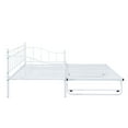 thumbnail image 6 of Twin Size Metal Daybed with Twin Size Adjustable Trundle, Portable Folding Trundle Heavy-Duty Steel Daybed with Pop Up Trundle Bed, 6 of 7