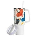 thumbnail image 2 of Cat Around Houses 40 oz Tumbler with Handle Insulated&nbsp;Travel Mug&nbsp;Lid Straw Leak Proof Steel Vacuum Water Bottles Glasses Fits in Car Cup Holder, 2 of 7