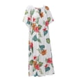 thumbnail image 5 of WBQ Women's Plus Size Nightgowns Floral Print Night Shirt Sleepwear Ladies Soft Loungewear, 5 of 10