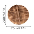 thumbnail image 3 of Round Solid Wood Lid for Clay Cookware and Kitchen Tray Cooking Utensil Accessory, 3 of 7